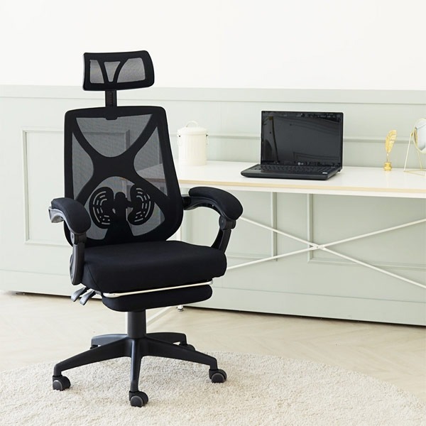 일루일루,[일루일루] 가드 메쉬 타이탄 사무용 공부 사무실 컴퓨터 발받침 의자