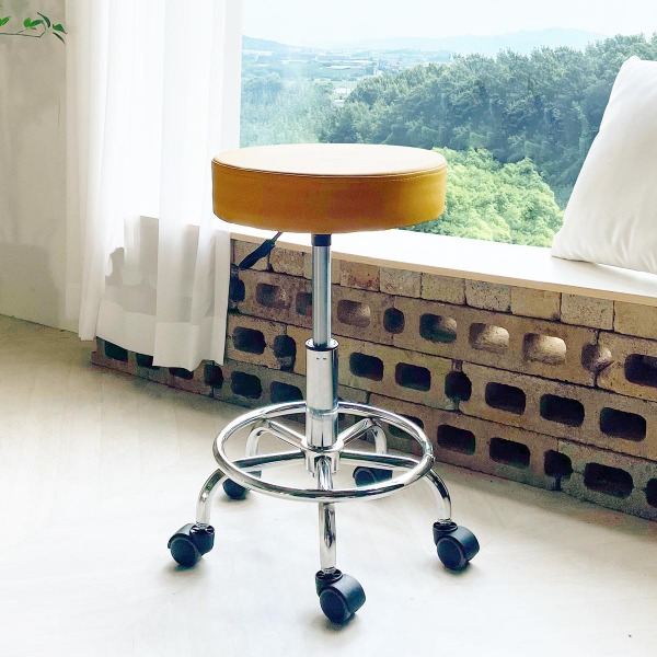 일루일루,[일루일루] 스카 마롱 회전형 이동식 스툴 4color 화장대 원형 네일샵 미용실 진료실 상담실 병원 보조 간이 의자