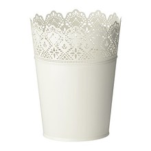 일루일루,SKURAR Plant pot, off-white, 10.5 cm